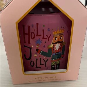 Festive Pink Nutcracker Candle sweet smelling